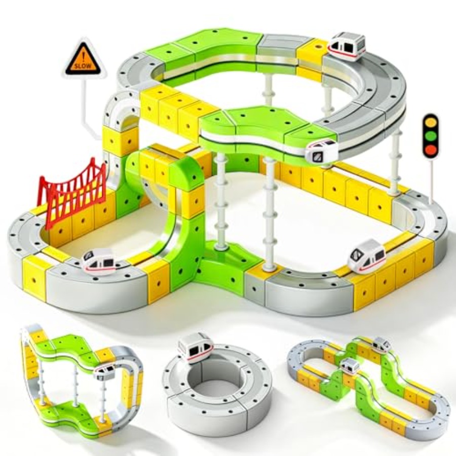 Toy Train Track Set - STEM train set for kids 4-8