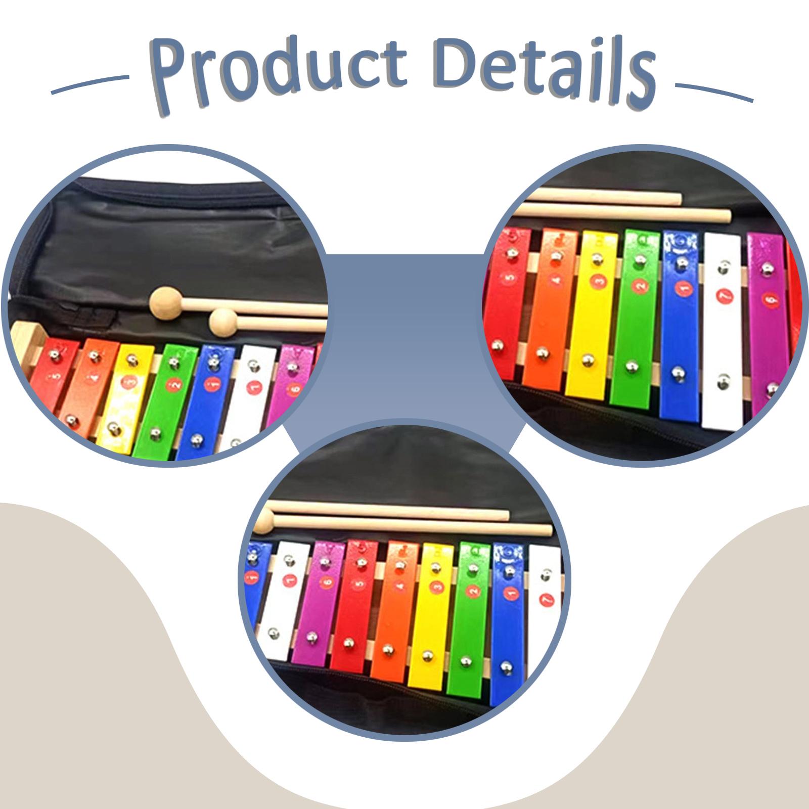Kids Toys Xylophone - Multi Colored Rainbow Xylophone 15 Tone
