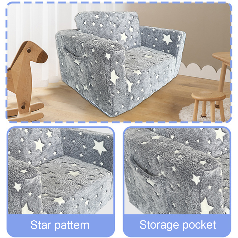 Glow In Dark Stars - Comfy Toddler Chair Children's Backrest Bed