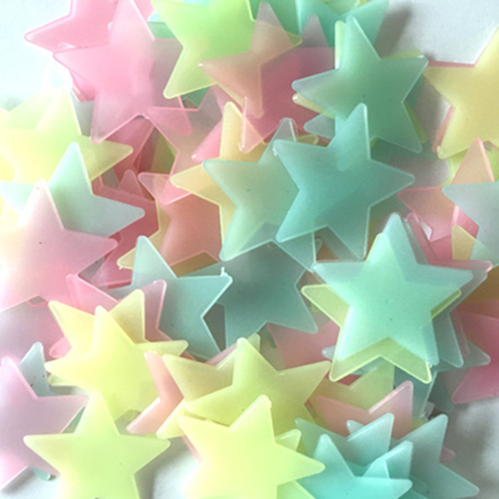Glow In Dark Stars - 100pcs Fluorescent Glow in the Dark