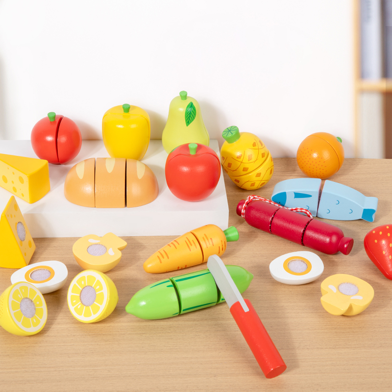 Kids Toys Kitchen - Simulation Kitchen Pretend Toy Cutting Game