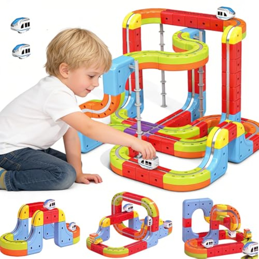 Toy Train Track Set - Electric Train Set for STEM Learning: