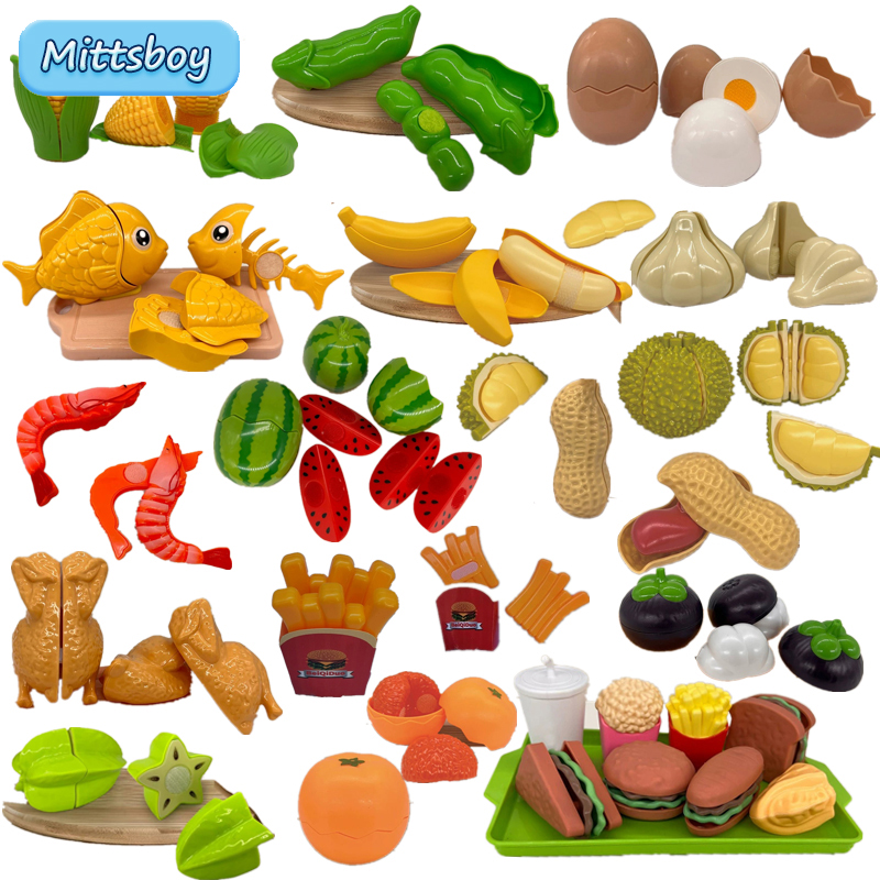 Kids Toys Kitchen - Montessori Simulation Chechele Ingredients Vegetables Fruits