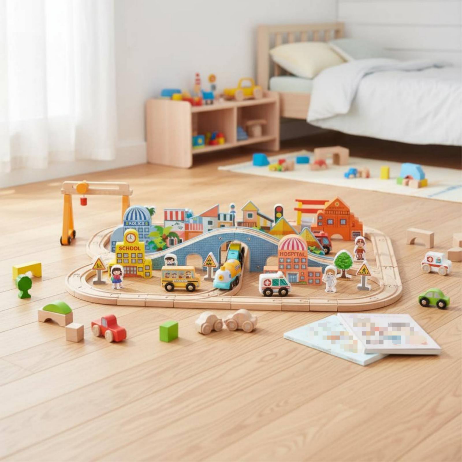 Kids Toys Brand - Wooden Train Set Educational Wood Train