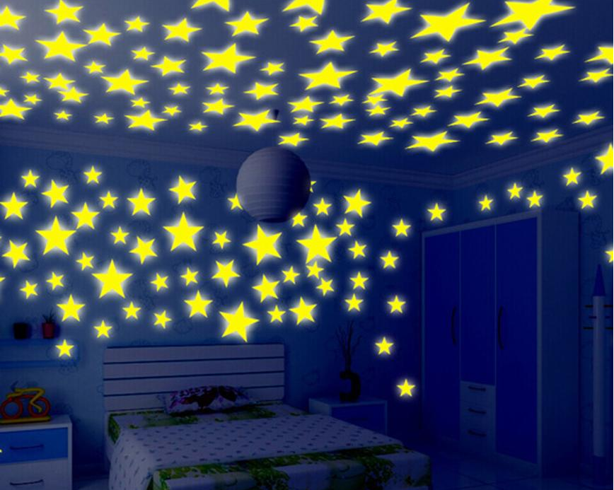 Glow In Dark Stars - 50/70/100 PC children fluorescent kids bedroom