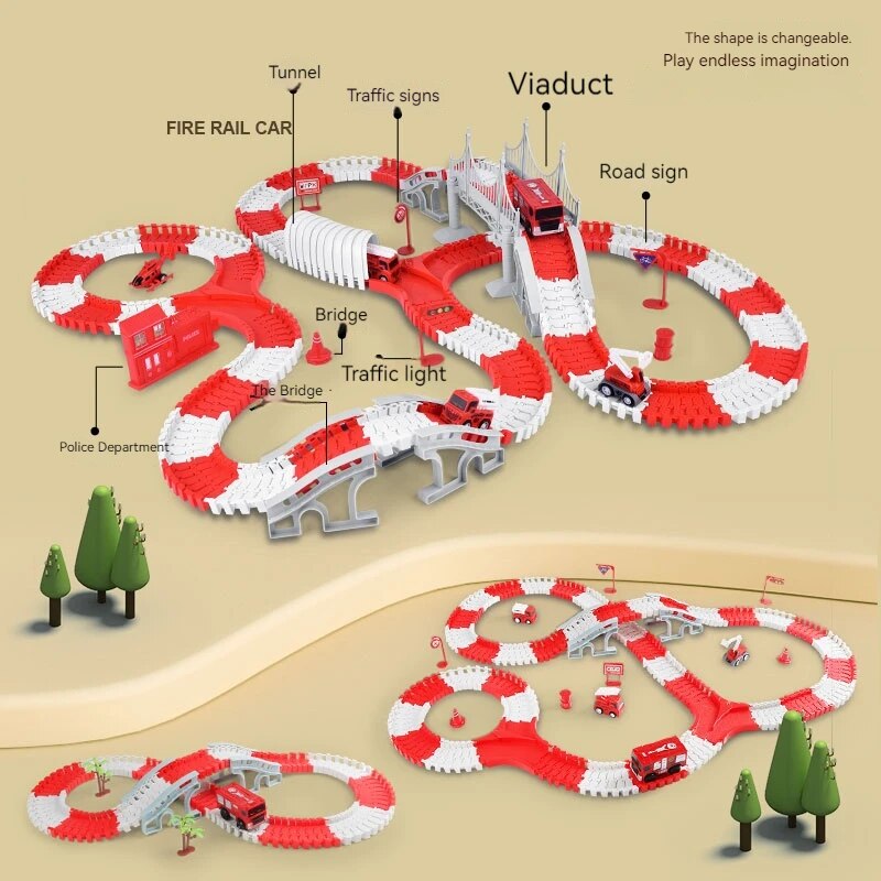 Fire Engine Track Assembling C - Toy Train Track Set recensione e prezzo