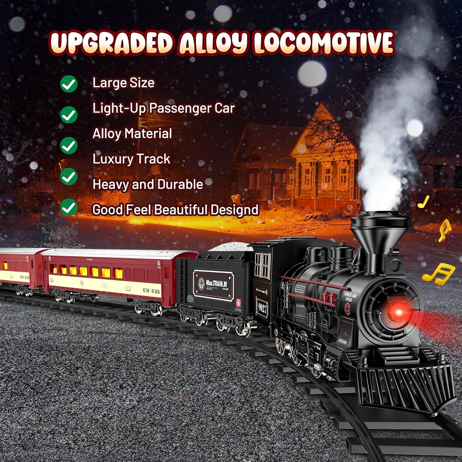 Train Set - Metal Train Toys w - Toy Train Track Set recensione e prezzo