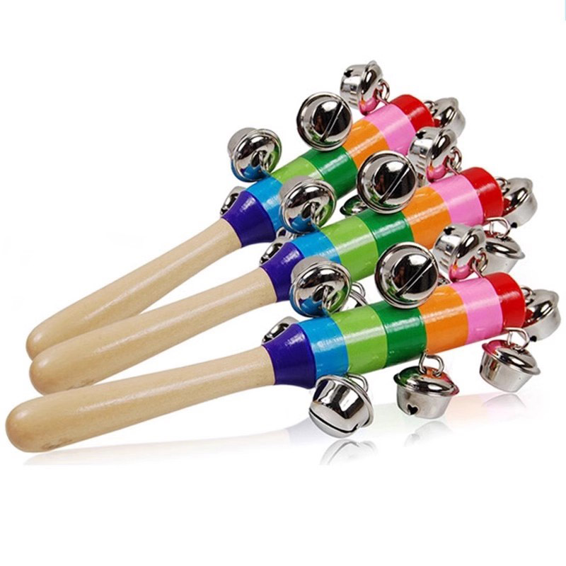 5PCS Wooden Jingle Hand Bells  - Kids Toys Xylophone recensione e prezzo