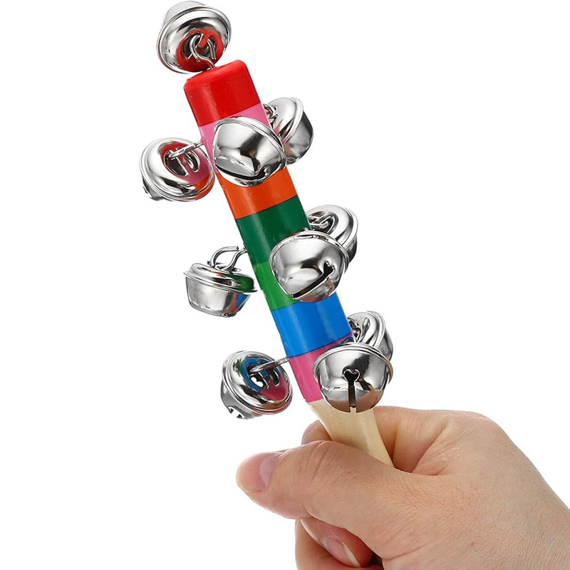 5PCS Wooden Jingle Hand Bells  - Kids Toys Xylophone recensione e prezzo
