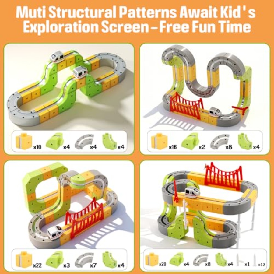 STEM train set for kids 4-8 ma - Toy Train Track Set recensione e prezzo