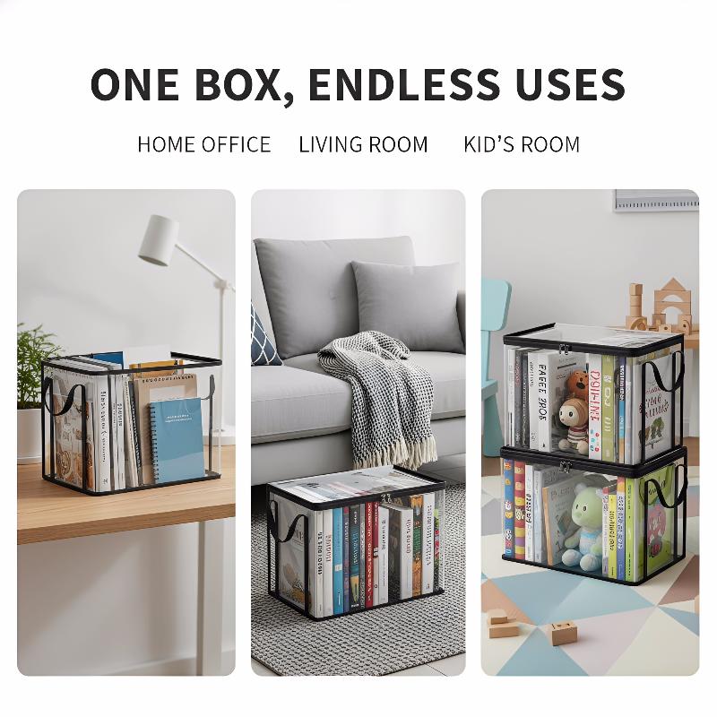 Clear PVC Storage Box Flip Top - Kids Toys Top View recensione e prezzo