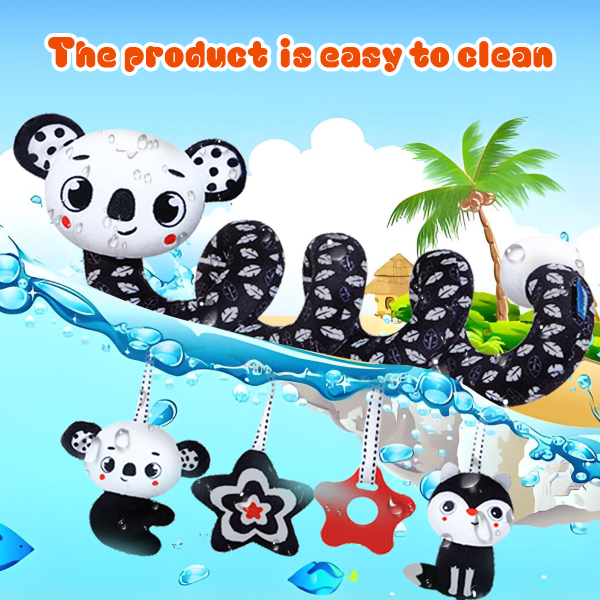 Spiral Plush Toys, Black White - Kids Toys New Born recensione e prezzo