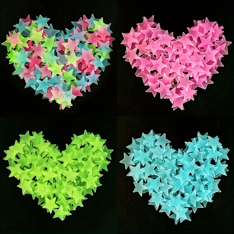 100pcs/pack Bedroom Fluorescen - Glow In Dark Stars recensione e prezzo