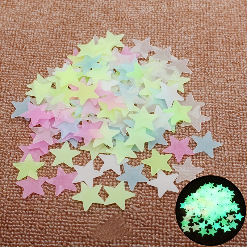 100pcs/pack Bedroom Fluorescen - Glow In Dark Stars recensione e prezzo