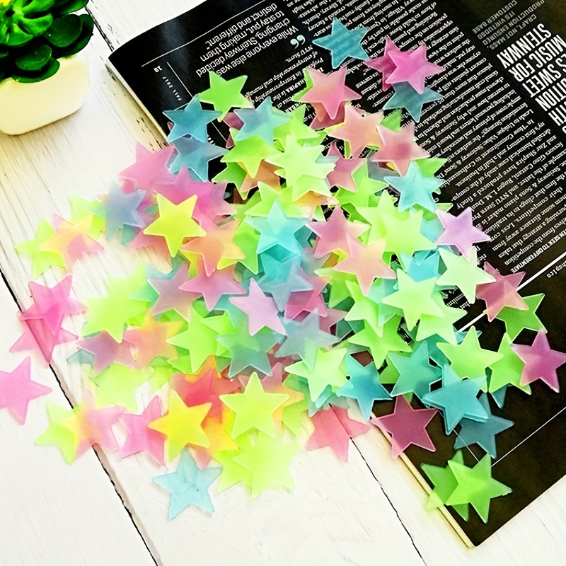 100pcs/pack Bedroom Fluorescen - Glow In Dark Stars recensione e prezzo