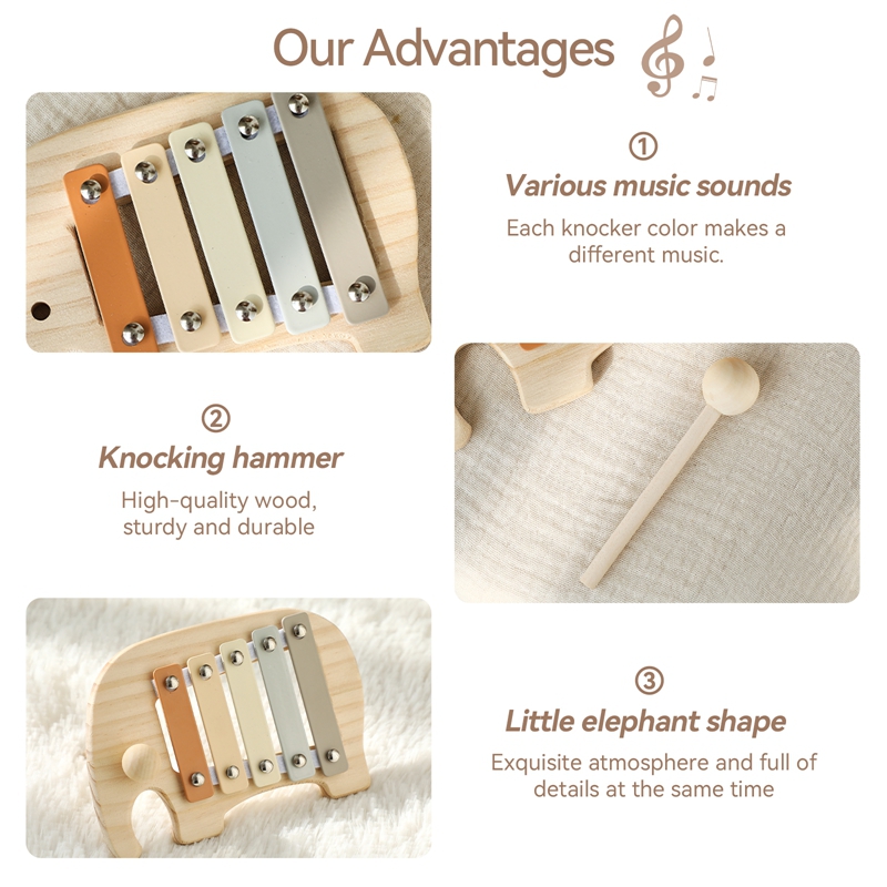 Montessori Wooden 5 Tones Mult - Kids Toys Xylophone recensione e prezzo