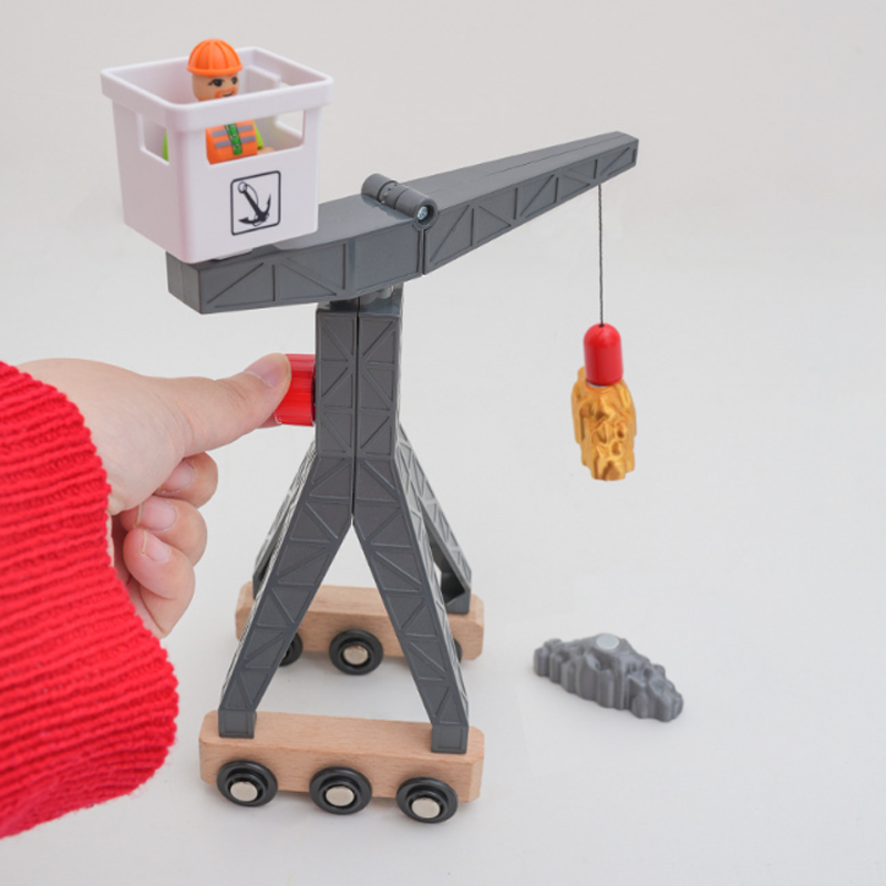 Wooden Construction Crane Toy  - Toy Train Track Set recensione e prezzo