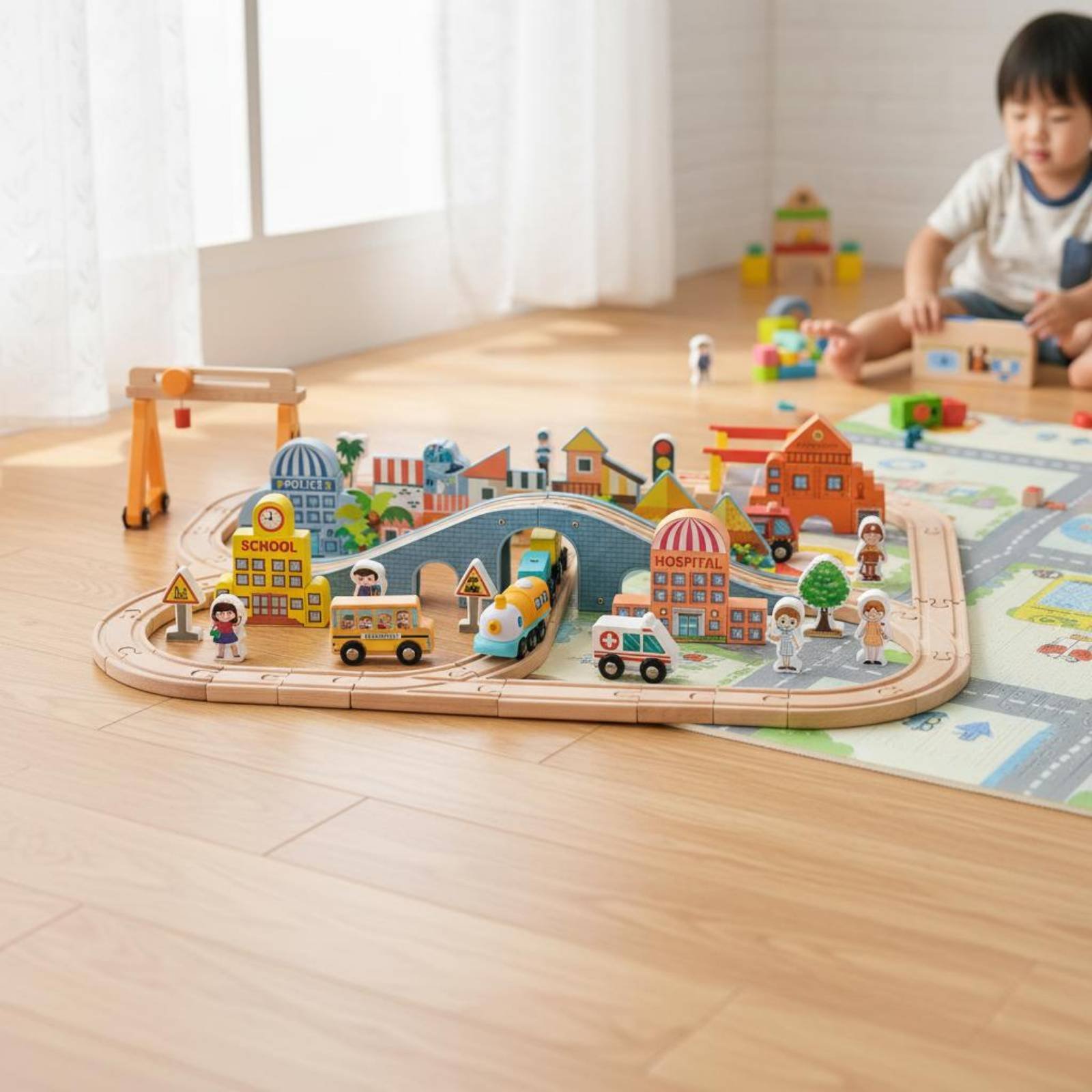 Wooden Train Set Educational W - Kids Toys Brand recensione e prezzo