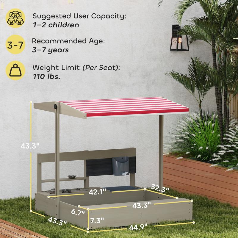 Outsunny Kids Sandbox with Hei - Kids Toys Kitchen recensione e prezzo