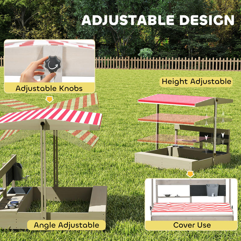 Outsunny Kids Sandbox with Hei - Kids Toys Kitchen recensione e prezzo