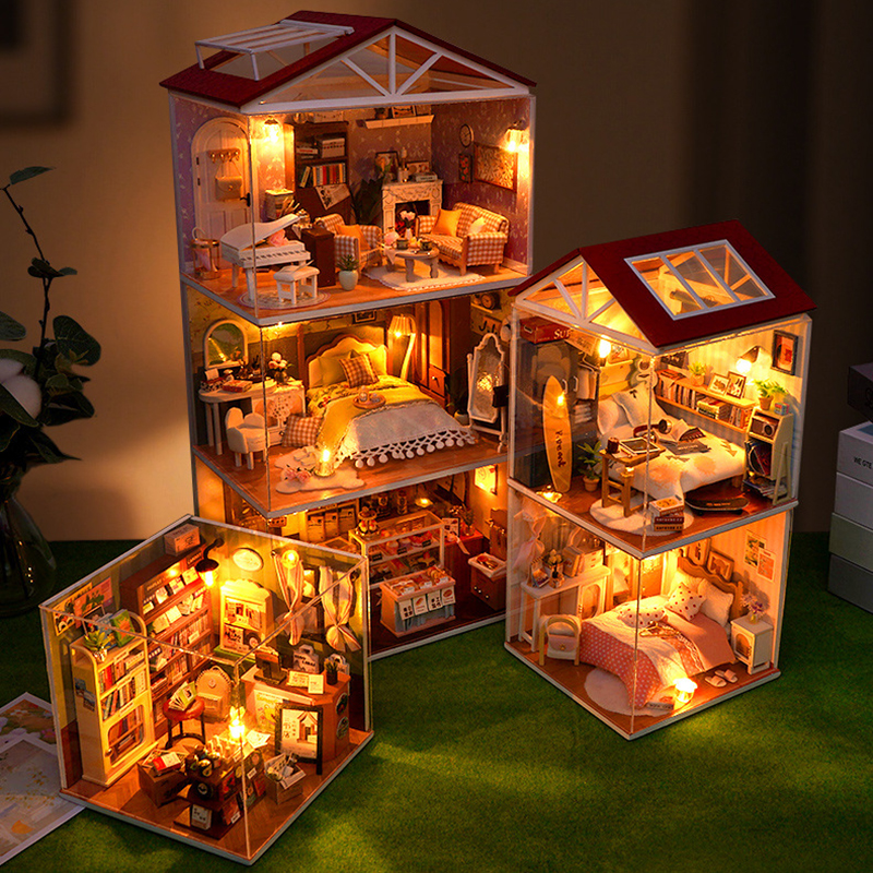 DIY Wooden Dollhouse Mini Bedr - Kids Toys Kitchen recensione e prezzo