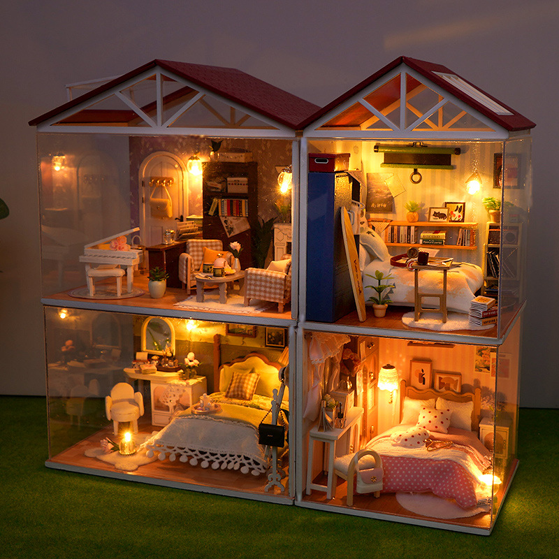 DIY Wooden Dollhouse Mini Bedr - Kids Toys Kitchen recensione e prezzo