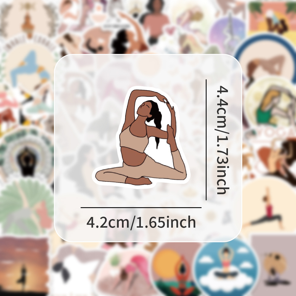 60PCS Aesthetic Yoga Stickers  - Kids Yoga Toys recensione e prezzo