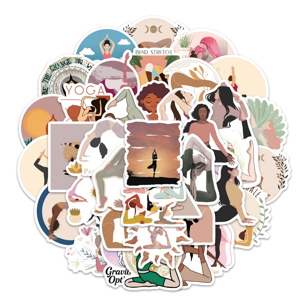 60PCS Aesthetic Yoga Stickers  - Kids Yoga Toys recensione e prezzo