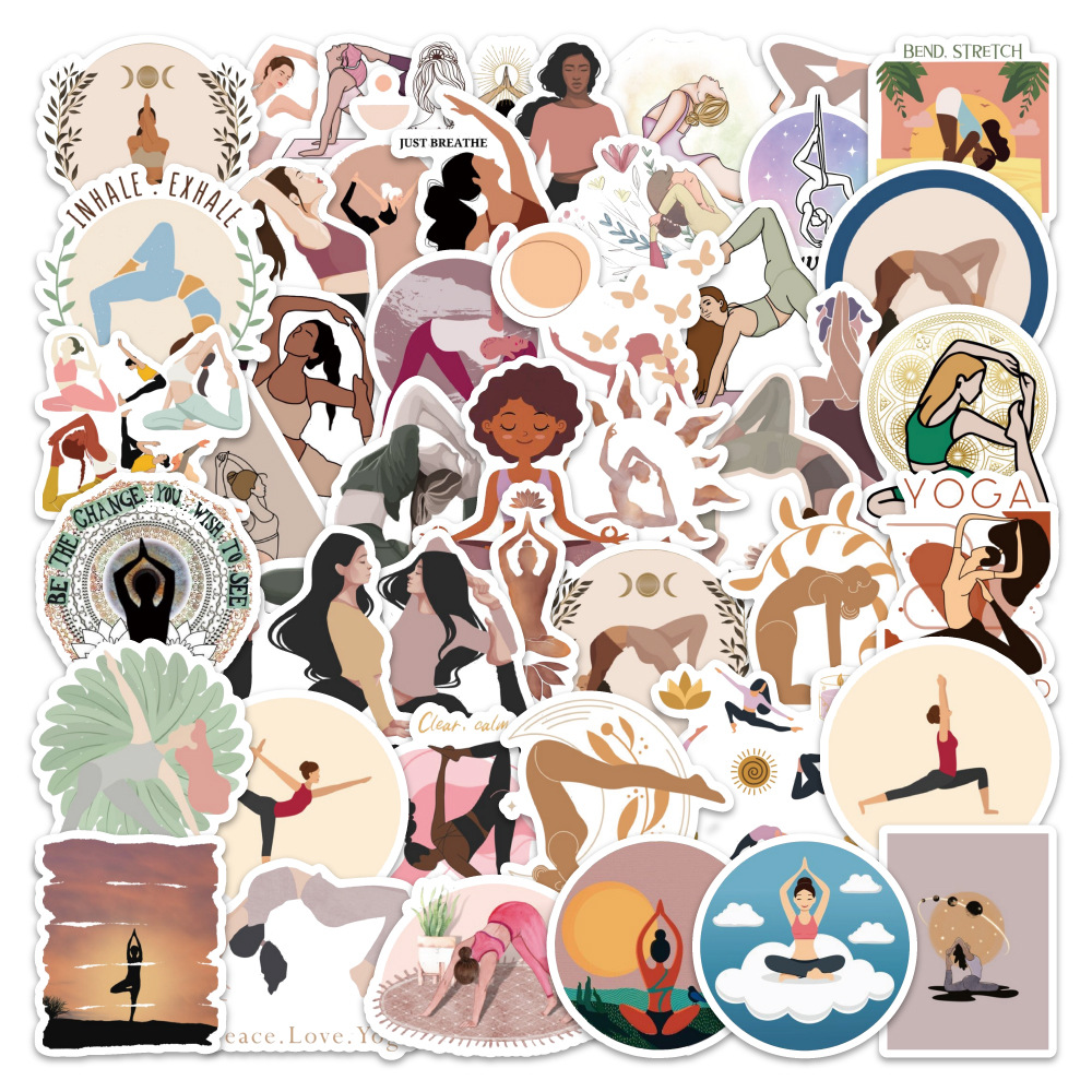 60PCS Aesthetic Yoga Stickers  - Kids Yoga Toys recensione e prezzo