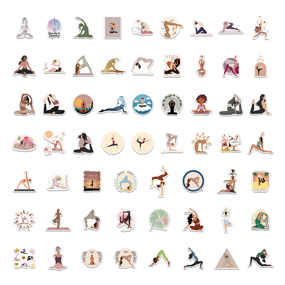 60PCS Aesthetic Yoga Stickers  - Kids Yoga Toys recensione e prezzo