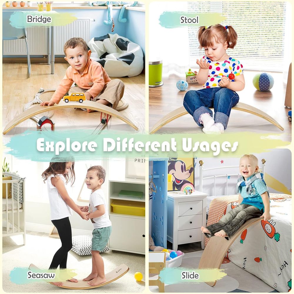 35 Wooden Balance Board for Ki - Kids Yoga Toys recensione e prezzo